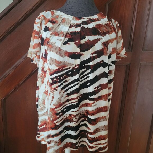 Calvin Klein Womens XL Abstract Print Blouse - Picture 1 of 6